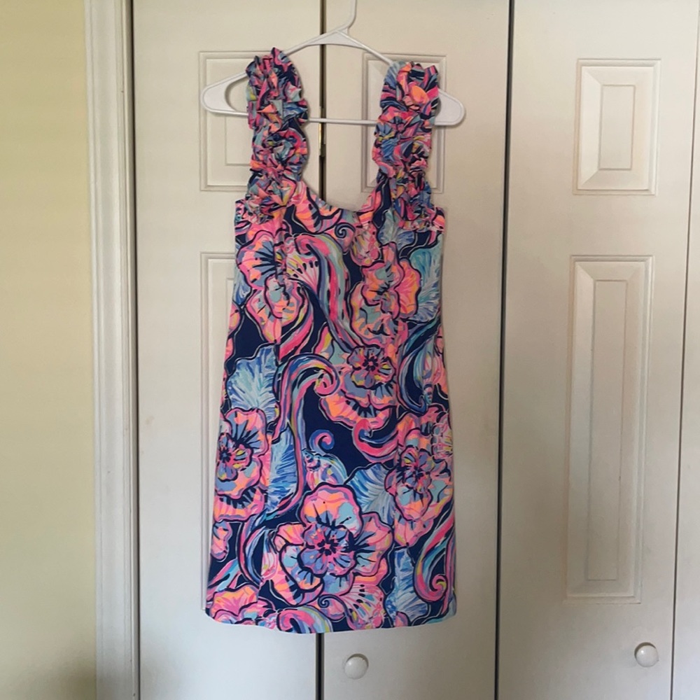 Lilly Pulitzer ruffle strap dress, size 4